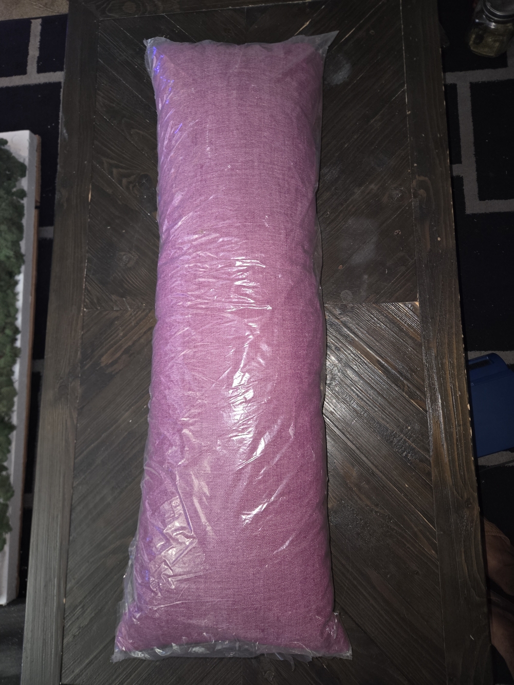 Striped Pink & Orange Decorative Lumbar Pillow - Picture 4 of 4